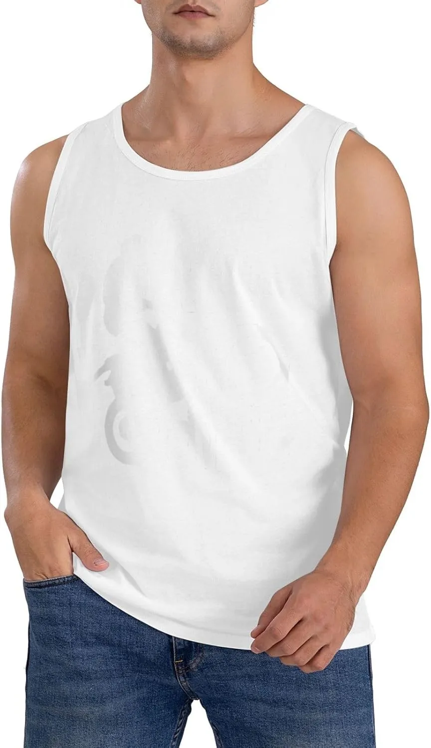 Men's Tank Top Sleeveless Tees Bike Motocross Racing Quick Dry Sport Shirts Muscle Workout Gym Beach T-Shirts