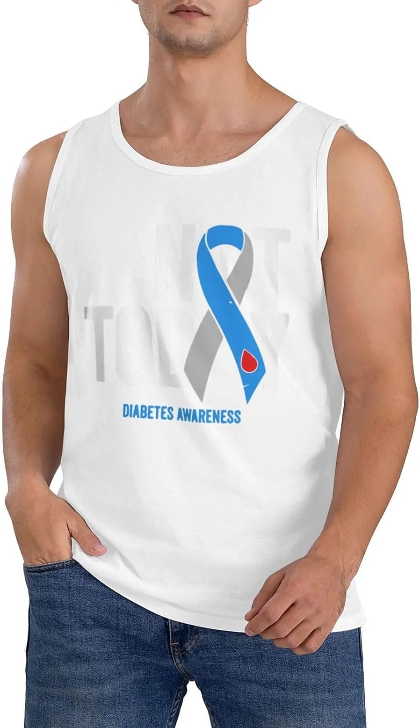Men's Tank Top Sleeveless Tees Diabetes Awareness Quick Dry Sport Shirts Muscle Workout Gym Beach T-Shirts