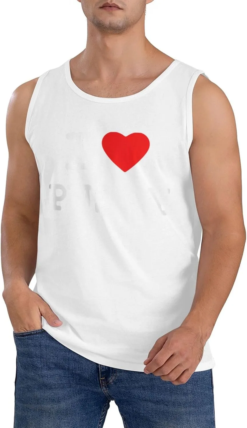 Men's Tank Top Sleeveless Tees I Love Pussy Quick Dry Sport Shirts Muscle Workout Gym Beach T-Shirts
