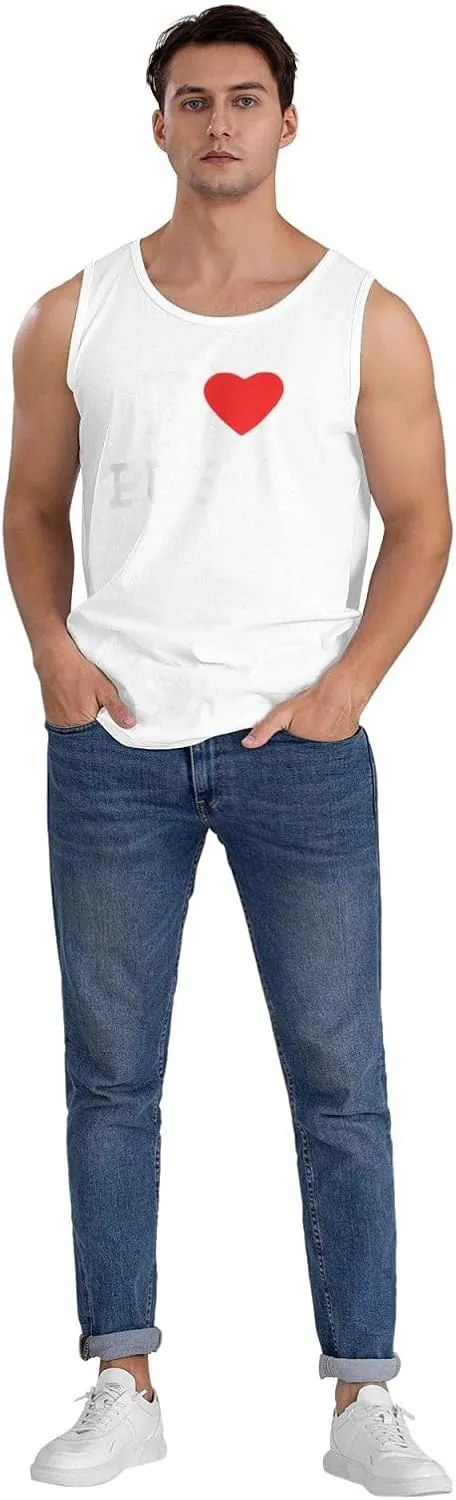 Men's Tank Top Sleeveless Tees I Love Pussy Quick Dry Sport Shirts Muscle Workout Gym Beach T-Shirts