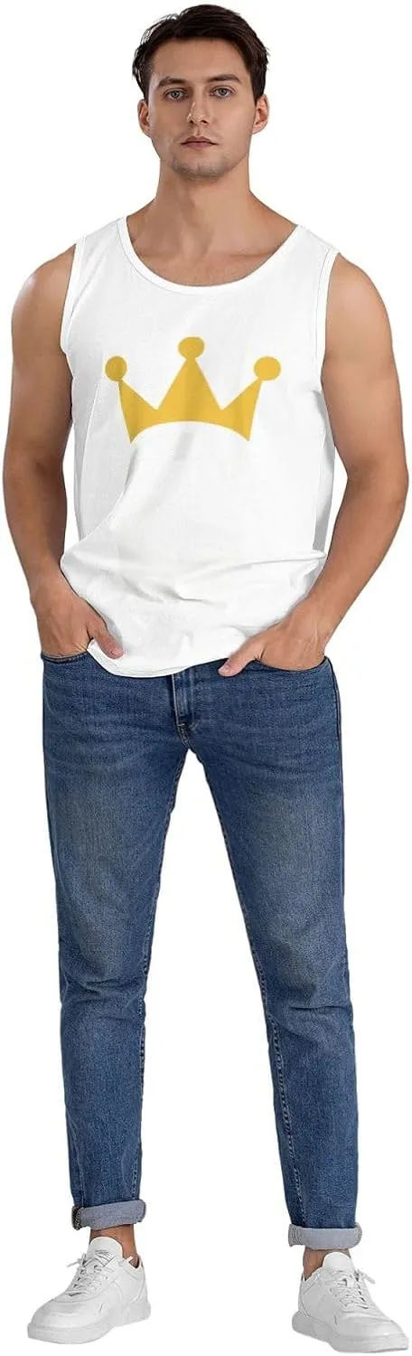 Men's Tank Top Sleeveless Tees Kettlebell Crowns Quick Dry Sport Shirts Muscle Workout Gym Beach T-Shirts