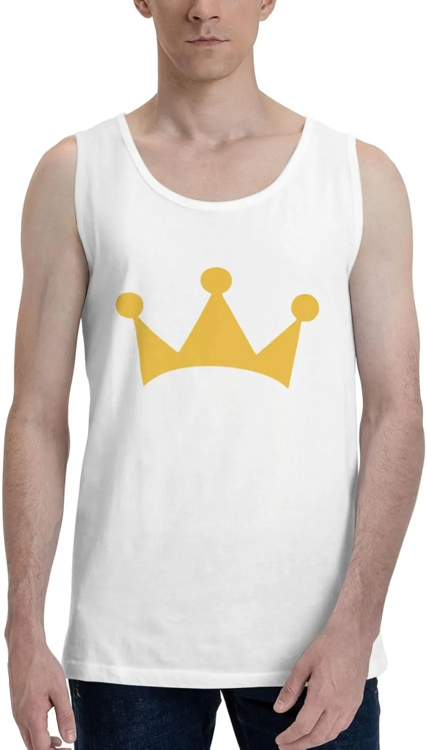Men's Tank Top Sleeveless Tees Kettlebell Crowns Quick Dry Sport Shirts Muscle Workout Gym Beach T-Shirts