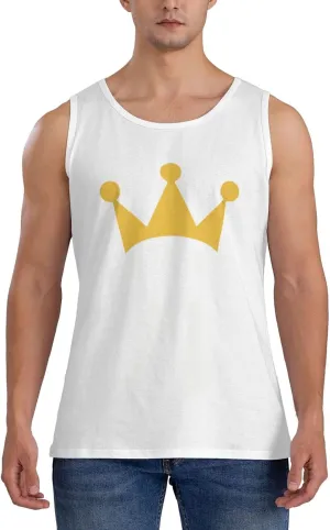 Men's Tank Top Sleeveless Tees Kettlebell Crowns Quick Dry Sport Shirts Muscle Workout Gym Beach T-Shirts