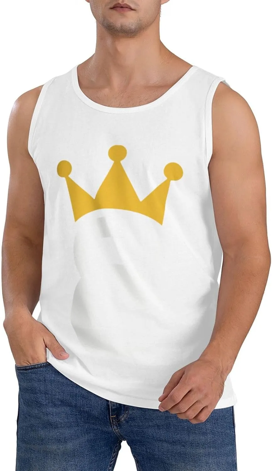Men's Tank Top Sleeveless Tees Kettlebell Crowns Quick Dry Sport Shirts Muscle Workout Gym Beach T-Shirts