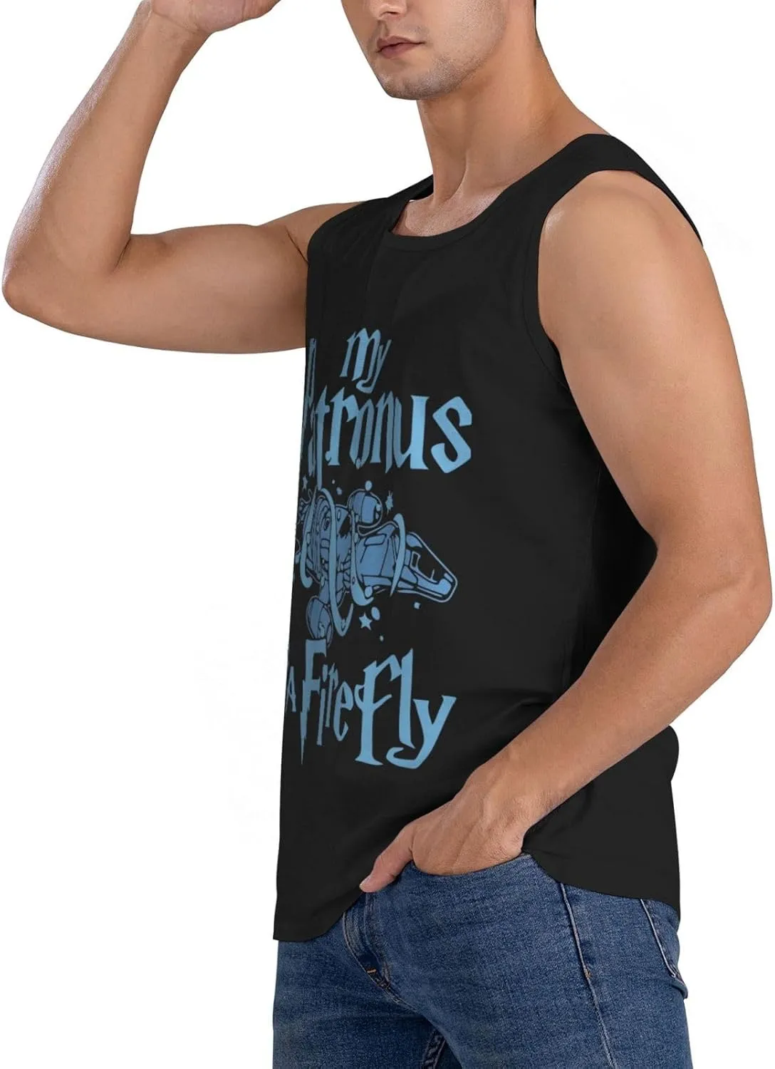 Men's Tank Top Sleeveless Tees My Patronus is A Fireflys Quick Dry Sport Shirts Muscle Workout Gym Beach T-Shirts