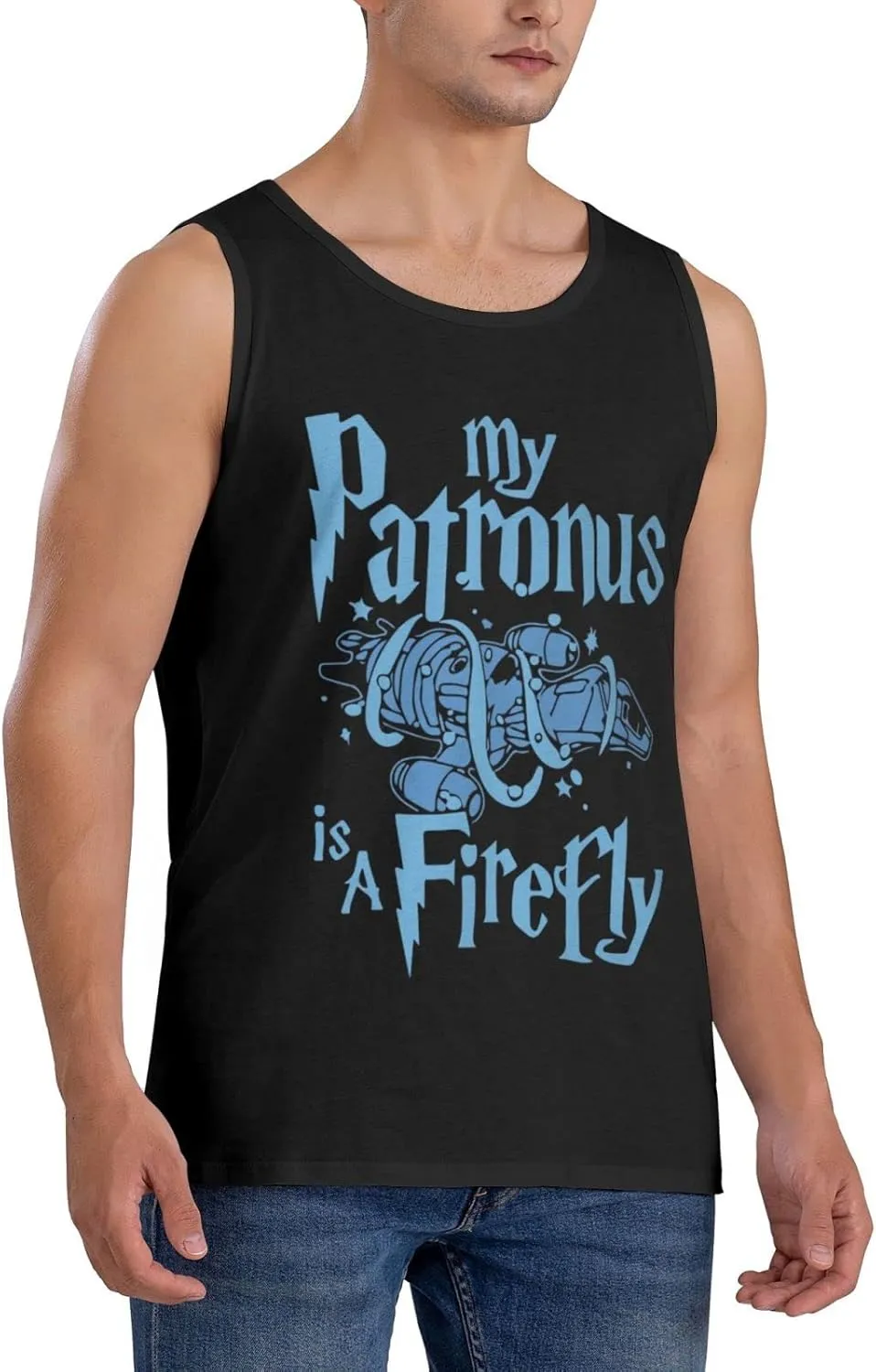 Men's Tank Top Sleeveless Tees My Patronus is A Fireflys Quick Dry Sport Shirts Muscle Workout Gym Beach T-Shirts