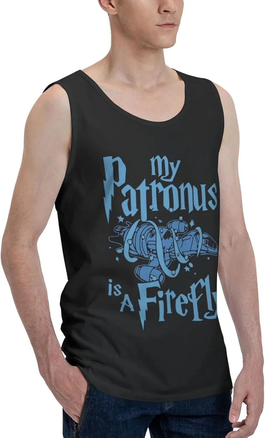 Men's Tank Top Sleeveless Tees My Patronus is A Fireflys Quick Dry Sport Shirts Muscle Workout Gym Beach T-Shirts