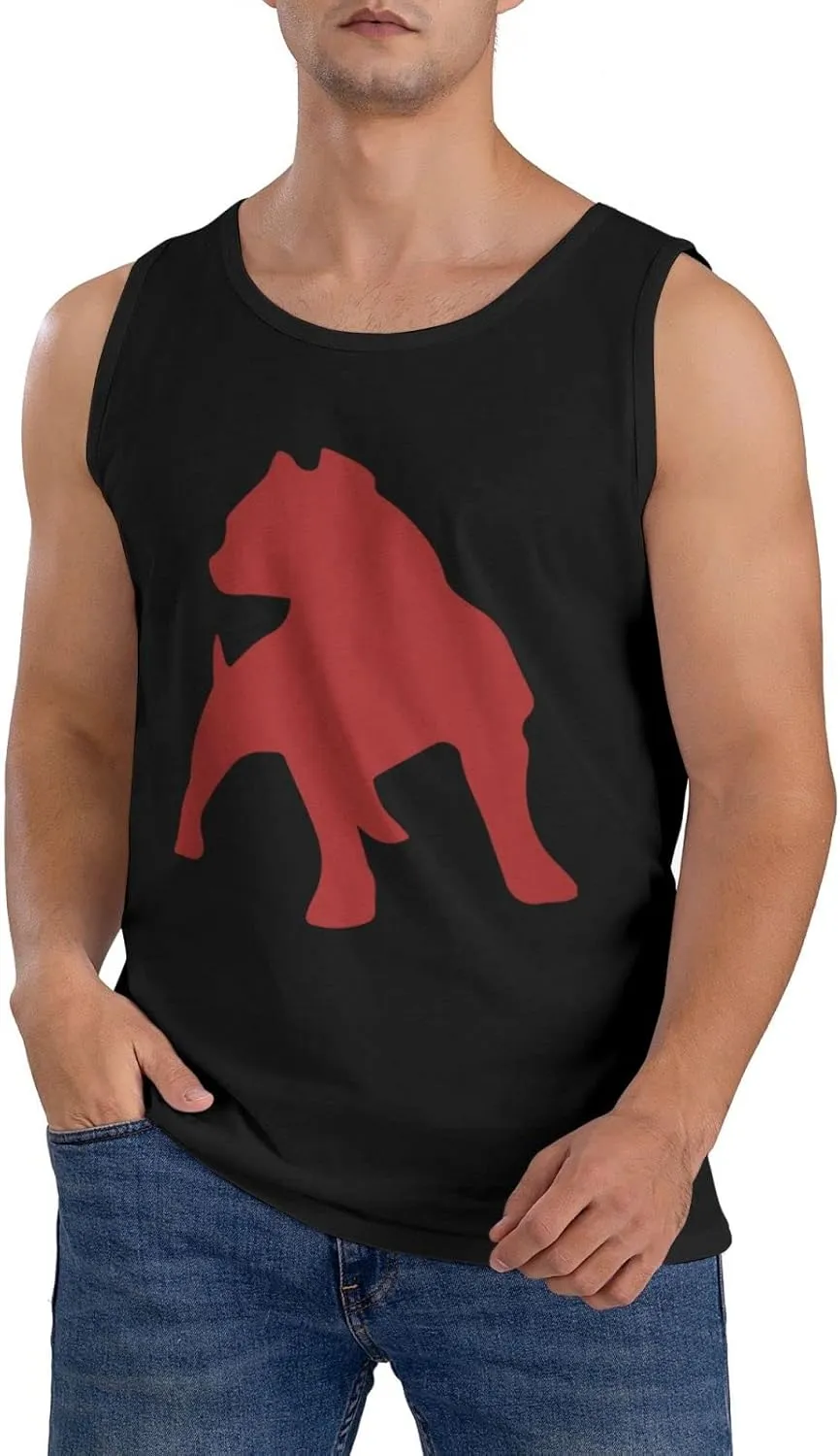 Men's Tank Top Sleeveless Tees Pitbulls Pride Quick Dry Sport Shirts Muscle Workout Gym Beach T-Shirts