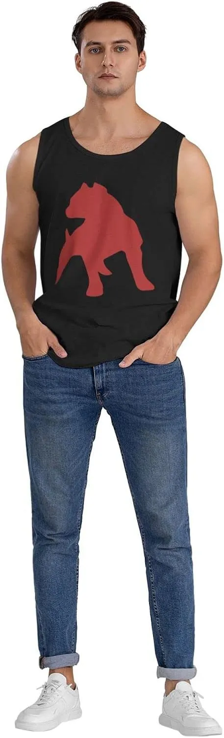 Men's Tank Top Sleeveless Tees Pitbulls Pride Quick Dry Sport Shirts Muscle Workout Gym Beach T-Shirts