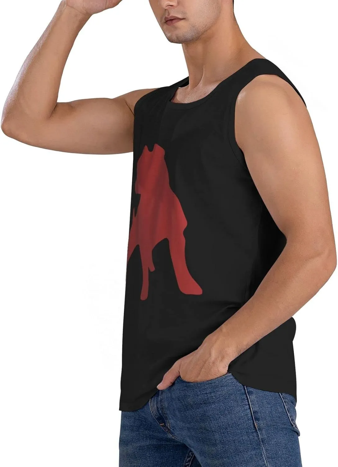 Men's Tank Top Sleeveless Tees Pitbulls Pride Quick Dry Sport Shirts Muscle Workout Gym Beach T-Shirts