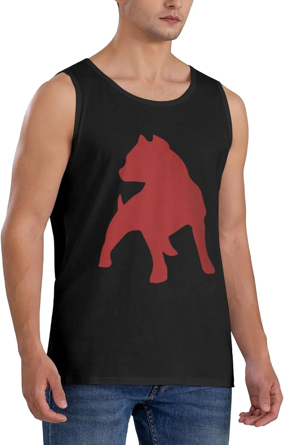 Men's Tank Top Sleeveless Tees Pitbulls Pride Quick Dry Sport Shirts Muscle Workout Gym Beach T-Shirts