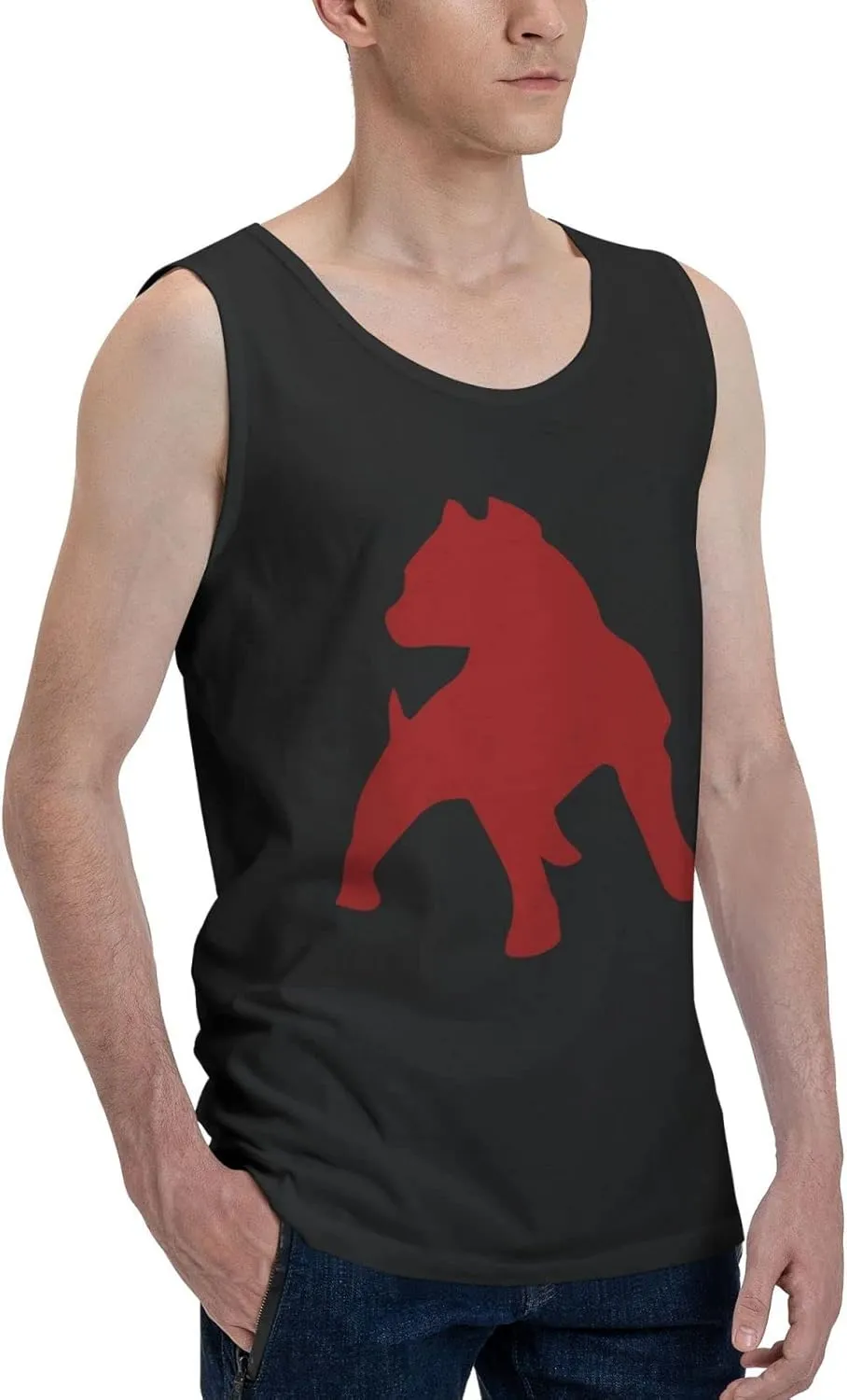 Men's Tank Top Sleeveless Tees Pitbulls Pride Quick Dry Sport Shirts Muscle Workout Gym Beach T-Shirts