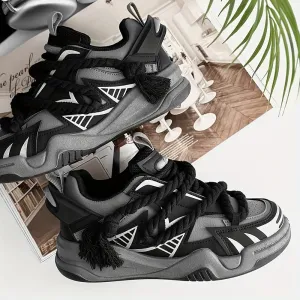 Men's Trendy Stylish Sneakers, Comfortable Wear-Resistant Skateboard Shoes for All Seasons, Street Style Footwear