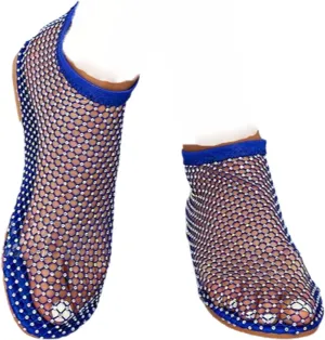 Mesh Shoes Women Flats with Rhinestones, Mesh Embellished Flats, Mesh Ballet Flats for Women, Sparkly Shoes for Women