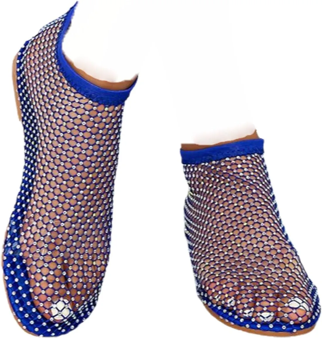Mesh Shoes Women Flats with Rhinestones, Mesh Embellished Flats, Mesh Ballet Flats for Women, Sparkly Shoes for Women