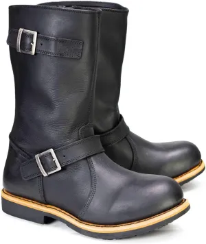 Milwaukee Leather MBM9066 Men's Antique Black Classic Engineer Motorcycle Riding Boots - 11