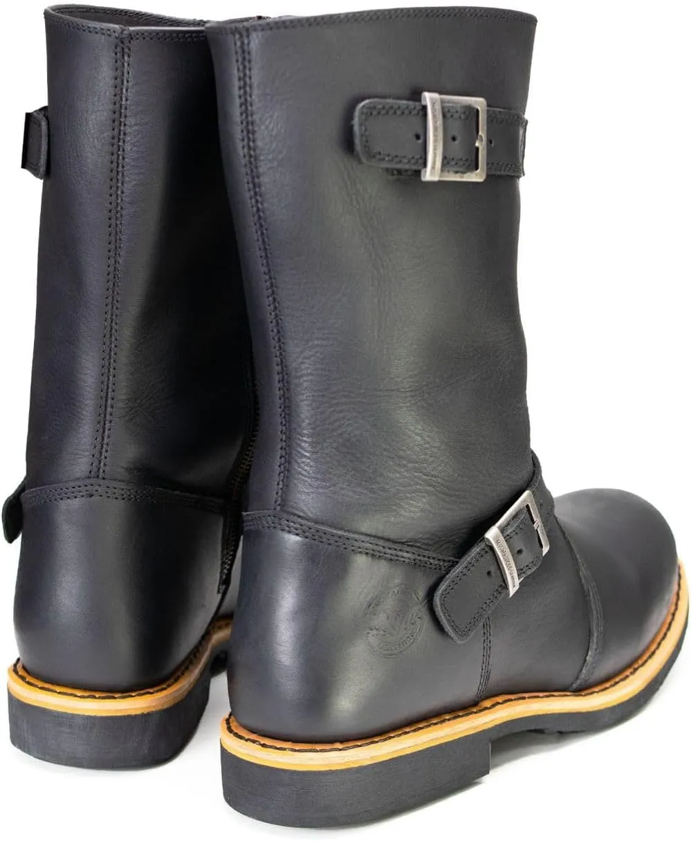 Milwaukee Leather MBM9066 Men's Antique Black Classic Engineer Motorcycle Riding Boots - 11