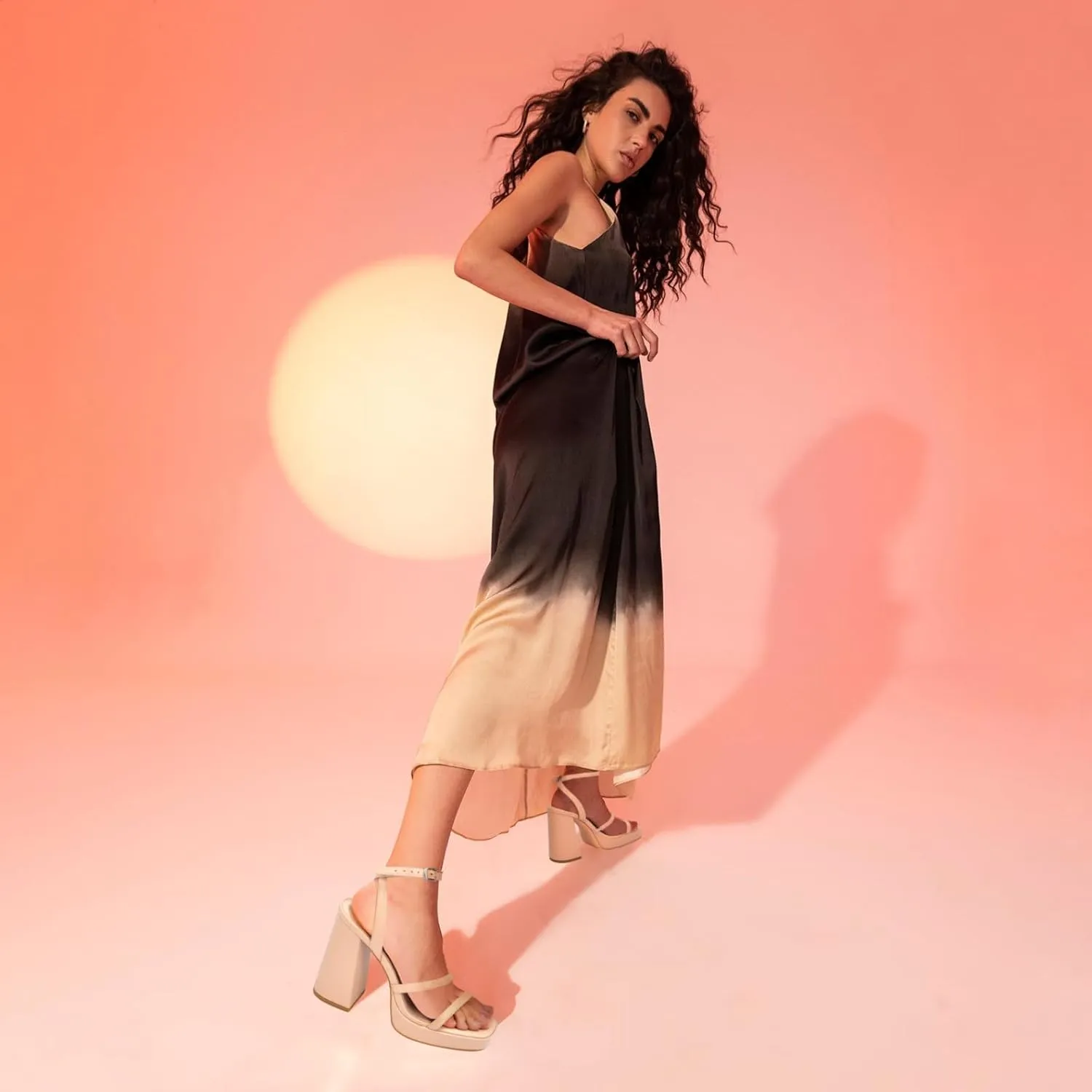 MIRAAZZURRA Platform Strappy Heel Sandals Square Open Toe Two Strap Chunky High Heeled Sandals with Buckle Ankle Strap for Women Party Wedding Dress
