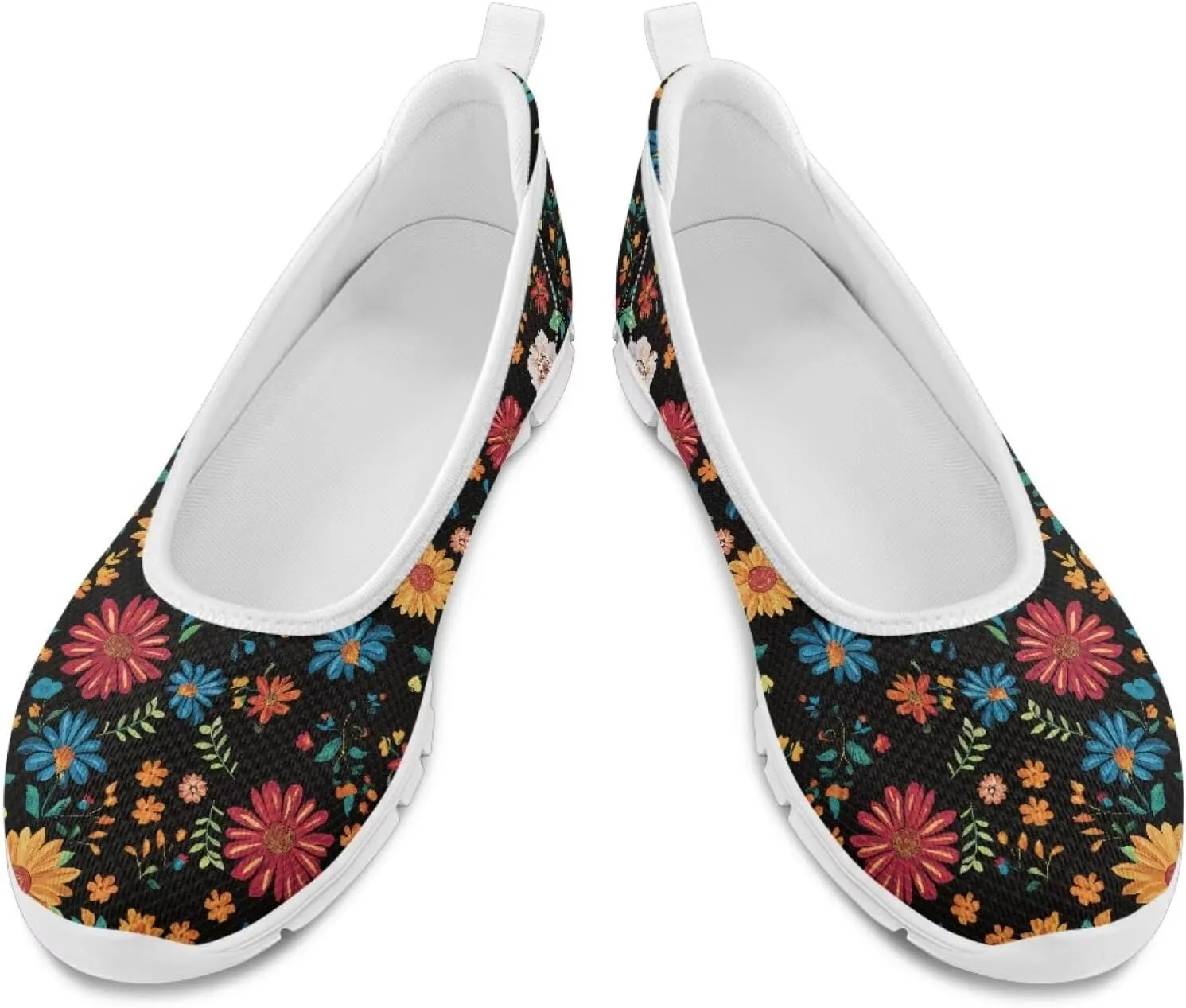 Modysero Womens Round Toe Slip On Flat Shoes for Summer Spring Mesh Flats for Women Daily Walking Shoes