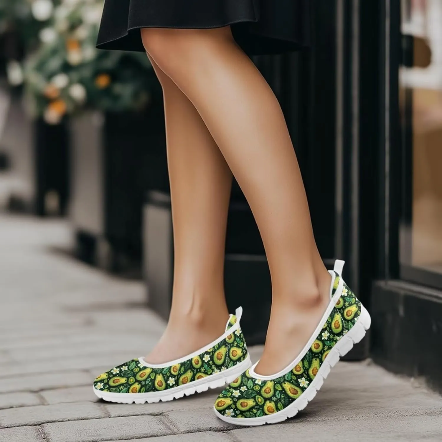 Modysero Womens Slip On Flats Round Toe for Summer Spring Work Womens Walking Shoes Trendy Daily Flats Shoes for Ladies
