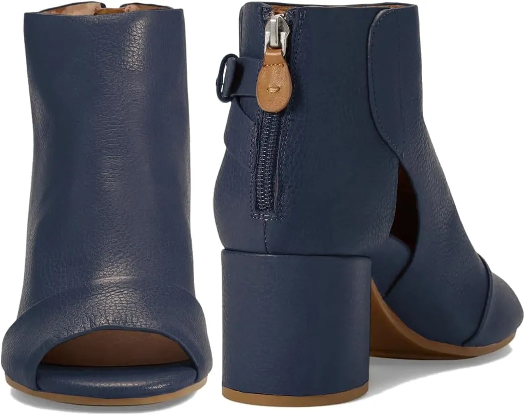 MOOMMO Women Open Toe Booties Sandals Heeled Cutout Peep Toe Summer Ankle Bootie Chunky Block Mid Heel Back Zipper Hollowed Dress Sandal Shoes 2.5" Heels Retro Elegant Office Party Comfort 4-11 M US
