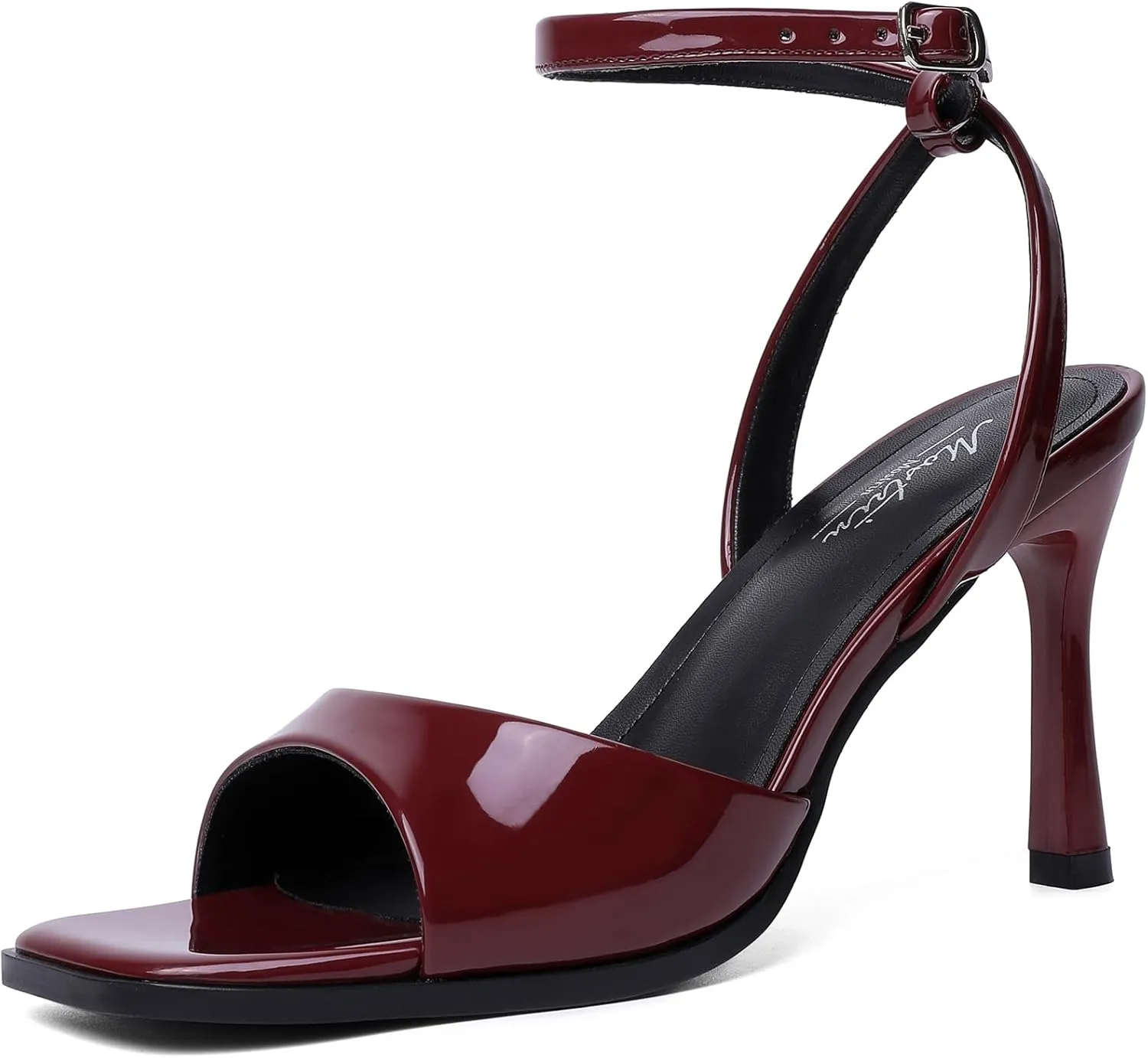 Mostrin Heels for Women Square Open Toe Heeled Sandals Ankle Strap Sexy Peep Toe High Heels for Party, Prom, Wedding Dressy Pumps Shoes
