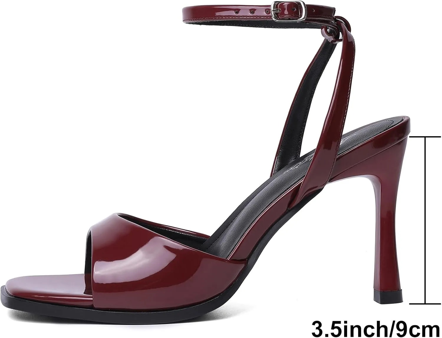 Mostrin Heels for Women Square Open Toe Heeled Sandals Ankle Strap Sexy Peep Toe High Heels for Party, Prom, Wedding Dressy Pumps Shoes