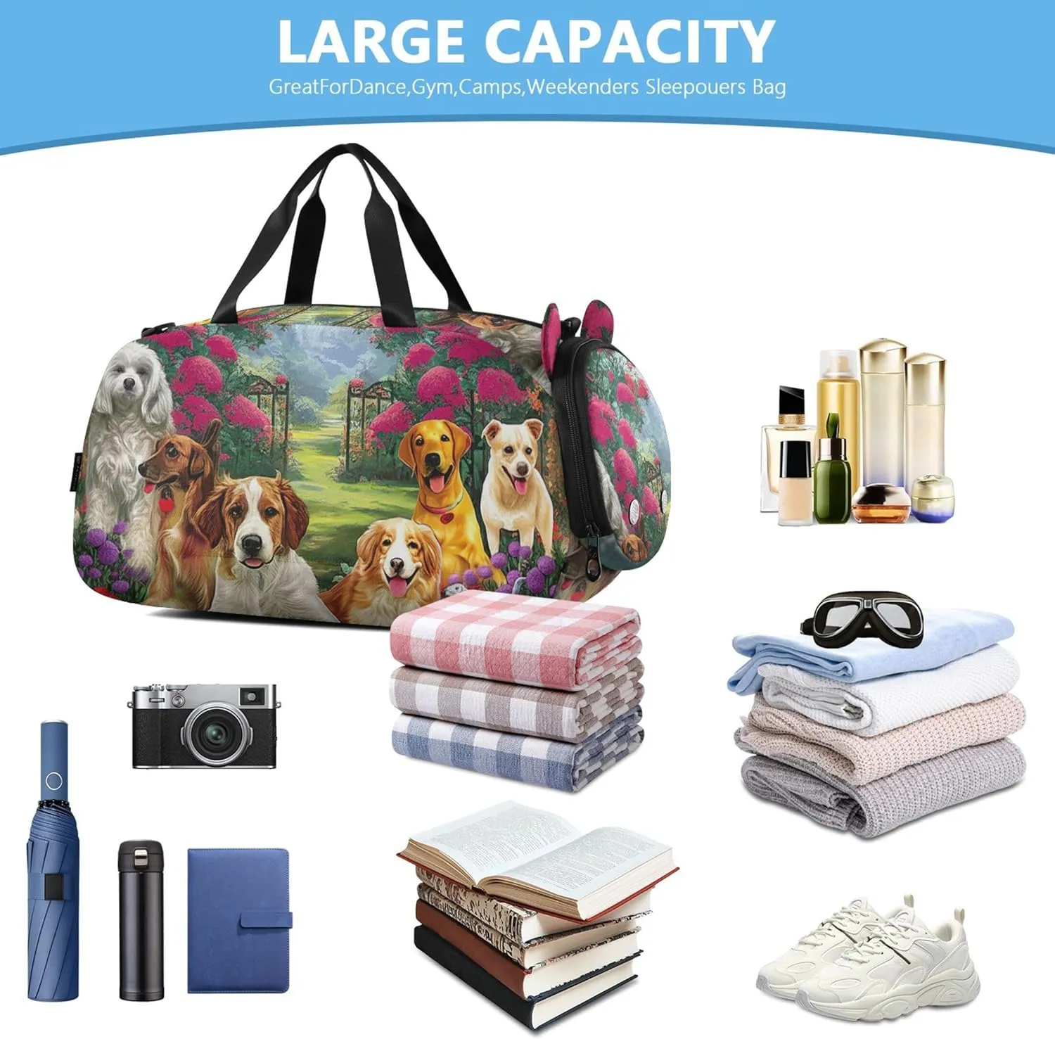 MTYxODUxNDAyU2w5bFJwaGtXVlJ3 Carry on Duffel Bag Boys Weekend Duffel Overnight Girls Duffle Bags Travel Tote Dance Duffle Bag