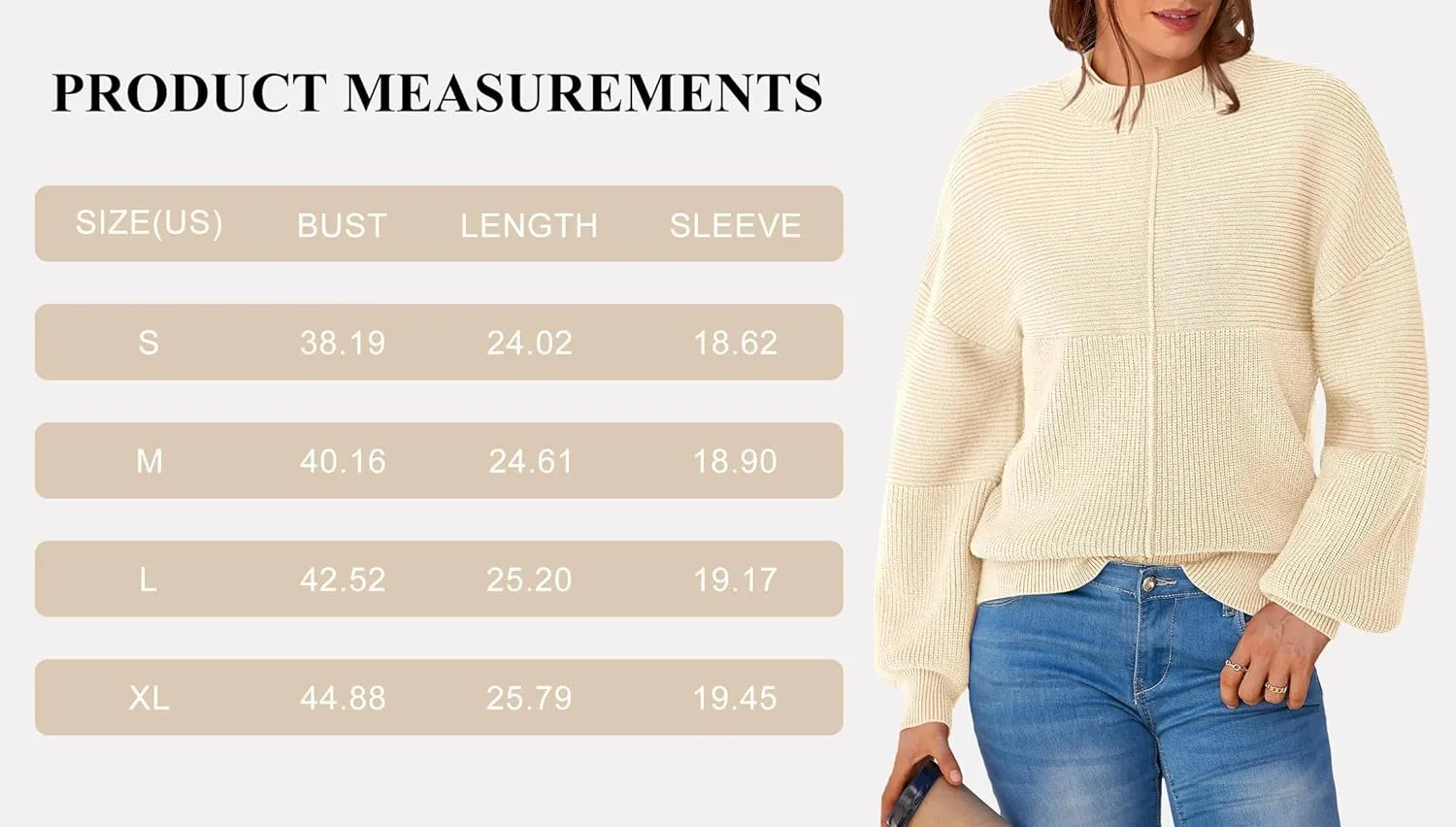 NALANISA Womens Fall Winter Sweaters 2024 Long Sleeve Crewneck Ribbed Knit Chunky Pullover Sweater Tops Fashion Clothes