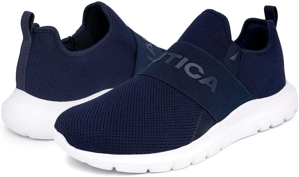 Nautica Men's Slip-On Sneakers – Casual Fashion Shoes for Walking, in Medium & Wide Widths