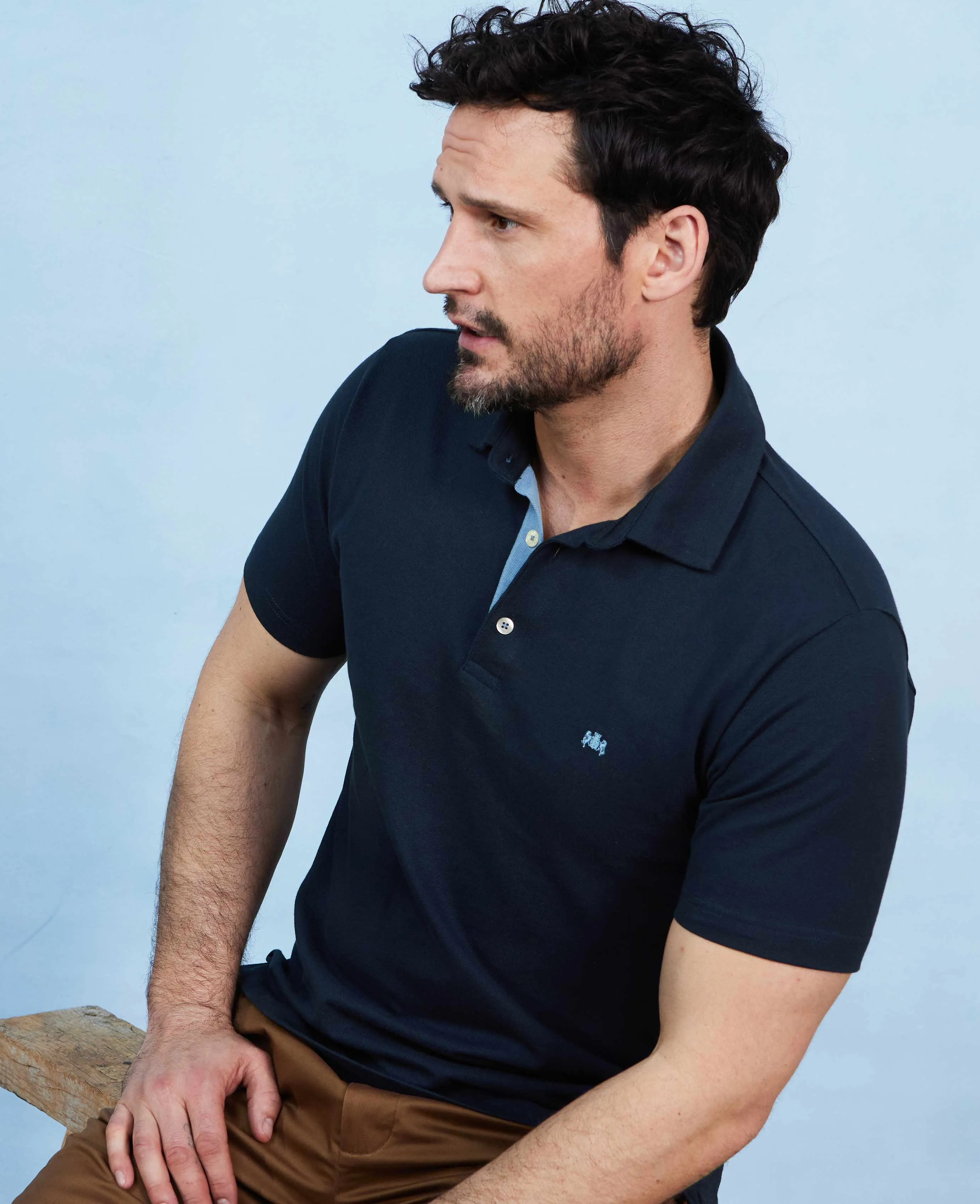 Navy Classic Fit Short Sleeve Polo Shirt