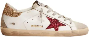 nesho White Leather Sneakers for Men Trendy Sequins Trainers Lace-up Low-top Sport Shoes