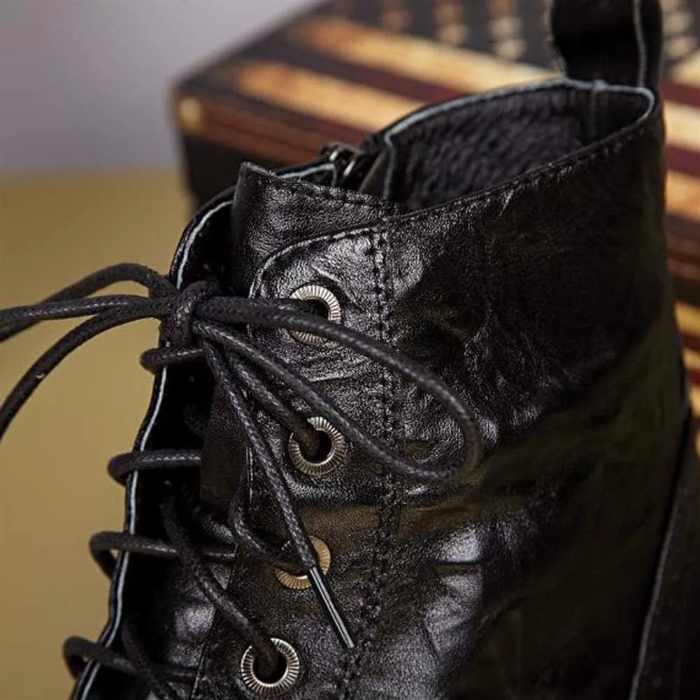 NEW Ankle Boots For Men Mens High Top Zip Boots Business Club For Office Genuine Leather The First Layer Of Cowhide