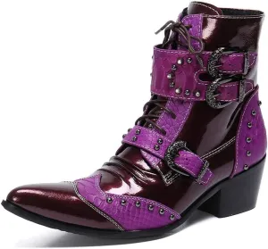 NEW For Men Ankle Boots Two Tones Pointed Boots for Men Business Office For Holiday The First Layer Of Cowhide