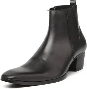 NEW Men Ankle Boots Mens High Top Pointed Chelsea Boots Business Office For Holiday The First Layer Of Cowhide