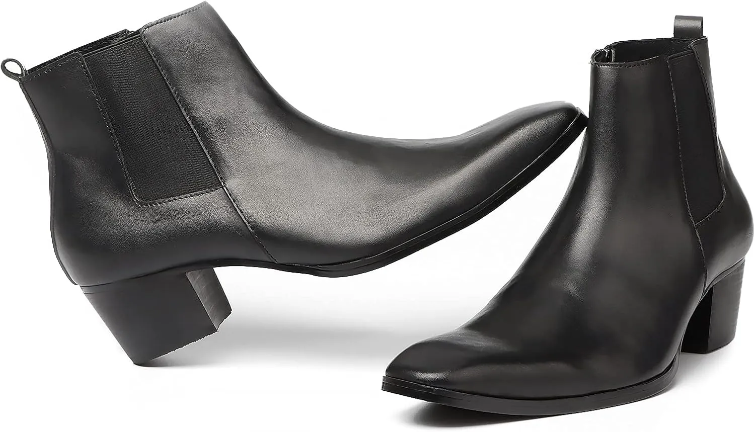 NEW Men Ankle Boots Mens High Top Pointed Chelsea Boots Business Office For Holiday The First Layer Of Cowhide