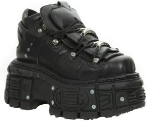 New Rock Men's TANK 100% Leather Goth Platform Punk Fashion Ankle Boots Shoe