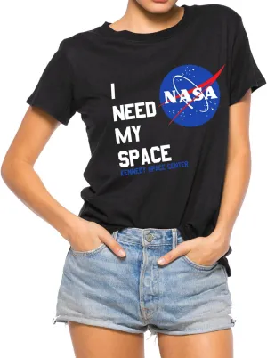 Nlife Women Fashion I Need My Space Shirt NASA Shirt Women NASA T Shirt Short Sleeve Tee
