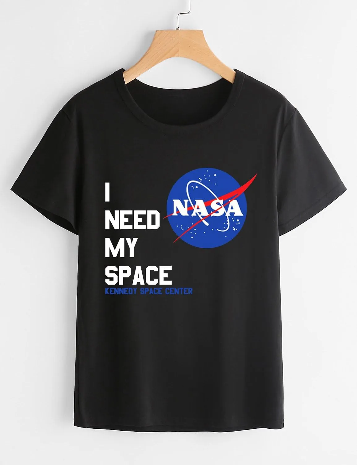 Nlife Women Fashion I Need My Space Shirt NASA Shirt Women NASA T Shirt Short Sleeve Tee