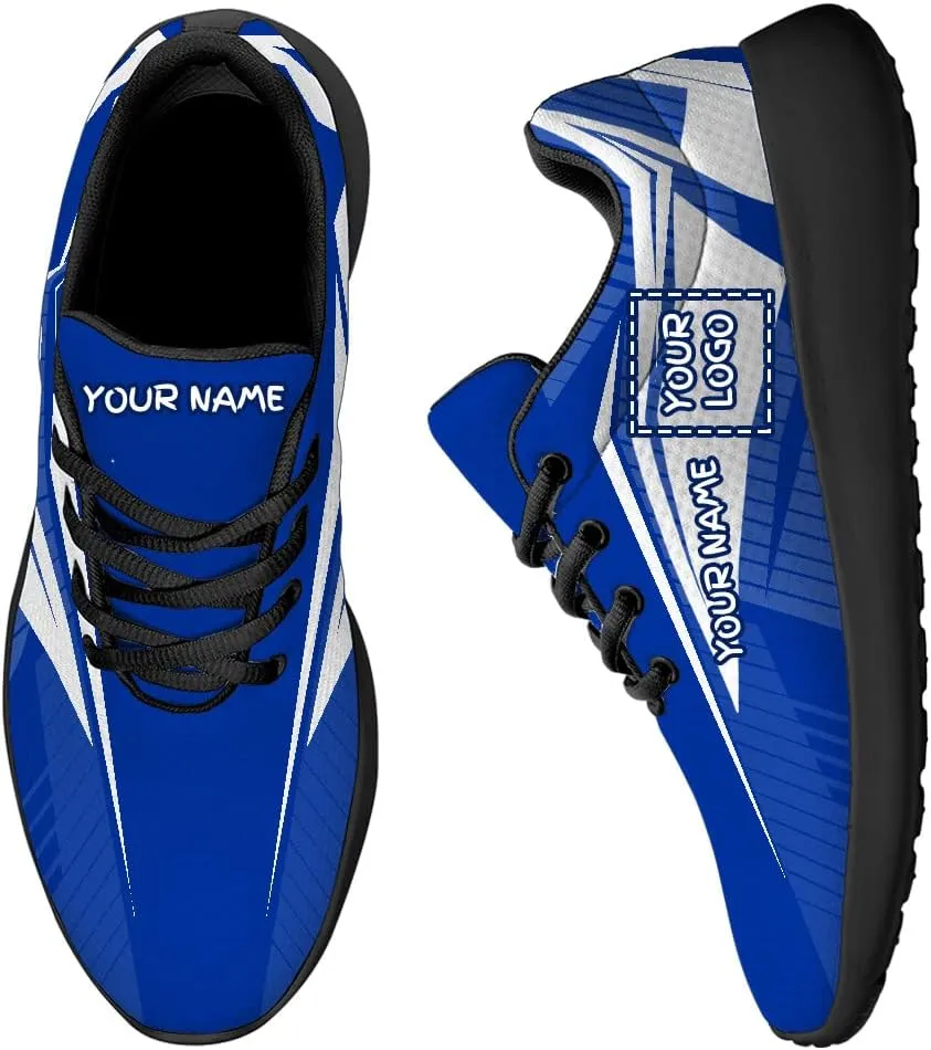Non Slip Walking Shoes, Custom Sneaker with Your Team Logo/Name,Unisex Lightweight Athletic Gym Running Shoes