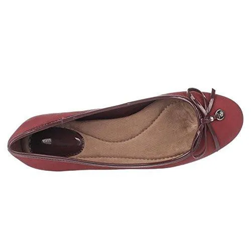 Odeysa Almond Toe Casual Flat Sandals Sailor Red Size 7
