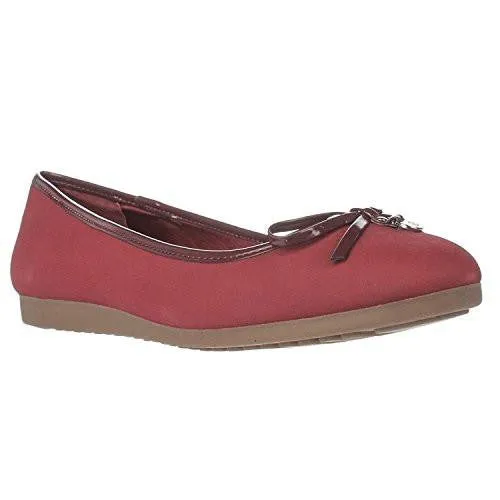 Odeysa Almond Toe Casual Flat Sandals Sailor Red Size 7
