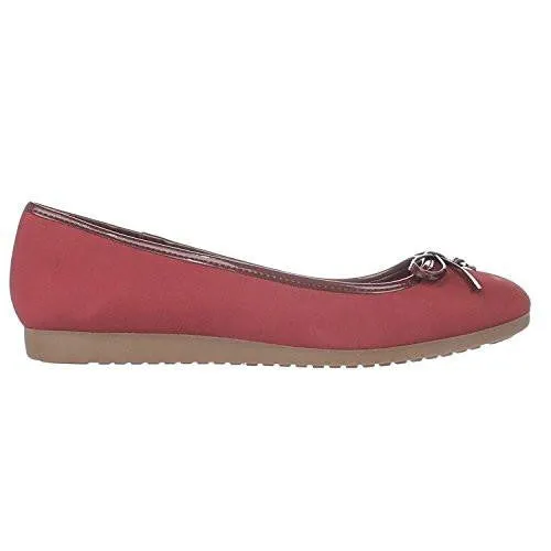 Odeysa Almond Toe Casual Flat Sandals Sailor Red Size 7