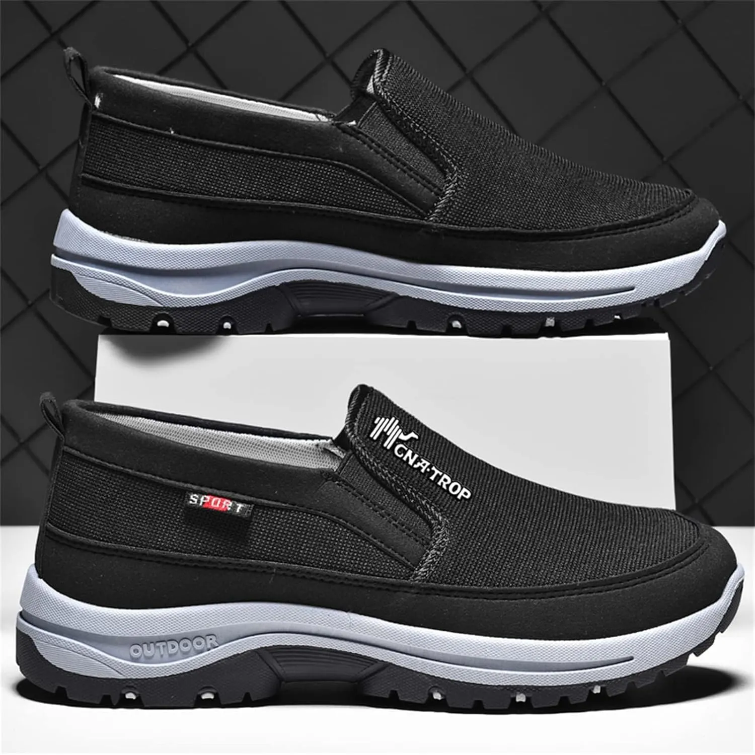 Orthopedic Shoes for Men Hiking Shoes Non-Slip Outdoor Walking Sneakers with Arch Support Walking Loafers