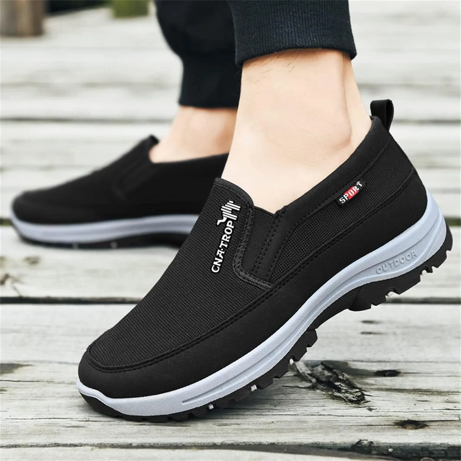Orthopedic Shoes for Men Hiking Shoes Non-Slip Outdoor Walking Sneakers with Arch Support Walking Loafers