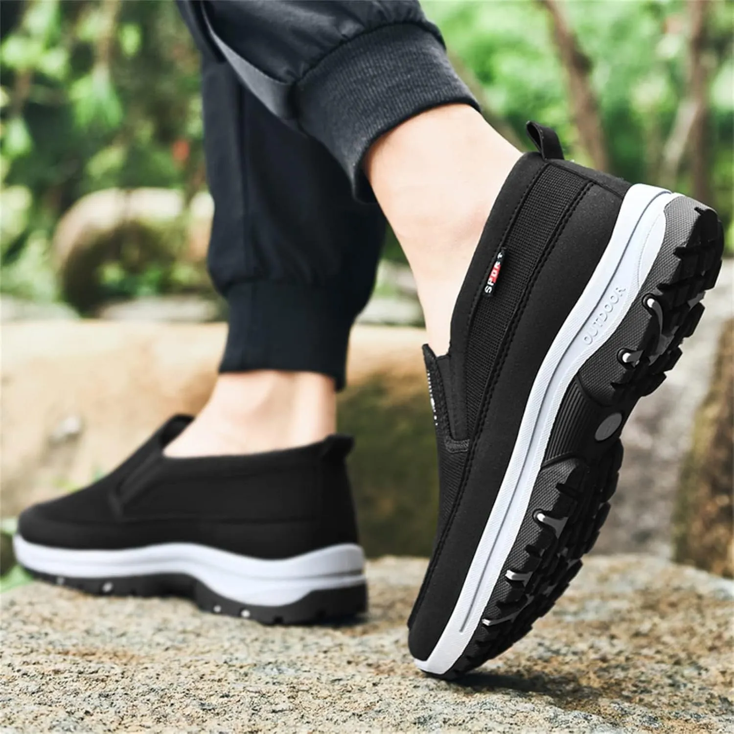 Orthopedic Shoes for Men Hiking Shoes Non-Slip Outdoor Walking Sneakers with Arch Support Walking Loafers