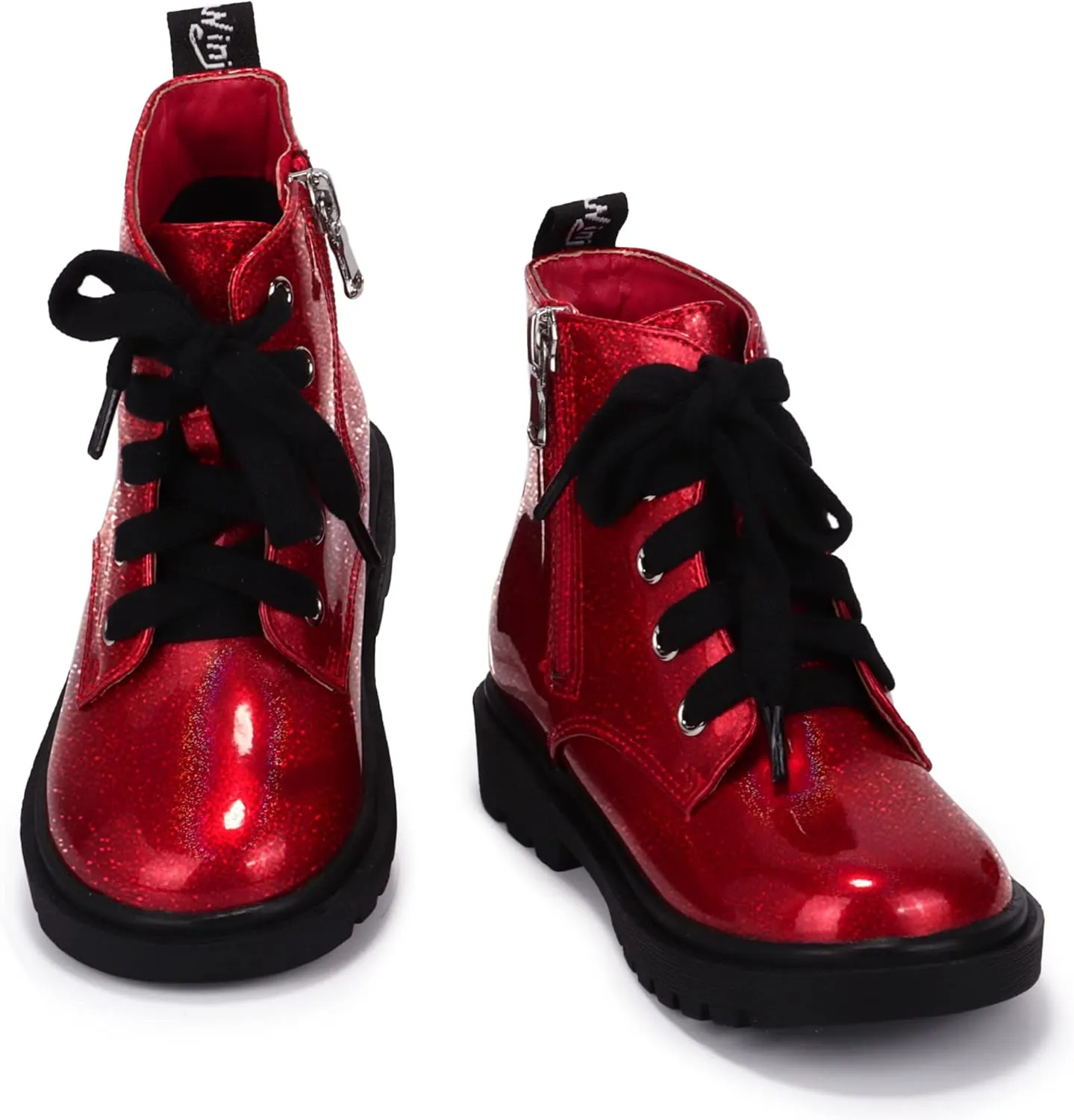 PANDANINJIA Christina Boys Girls Short Ankle Boots Fashion Dress Booties Waterproof Combat Shoes with Zipper for Toddler Little Kid