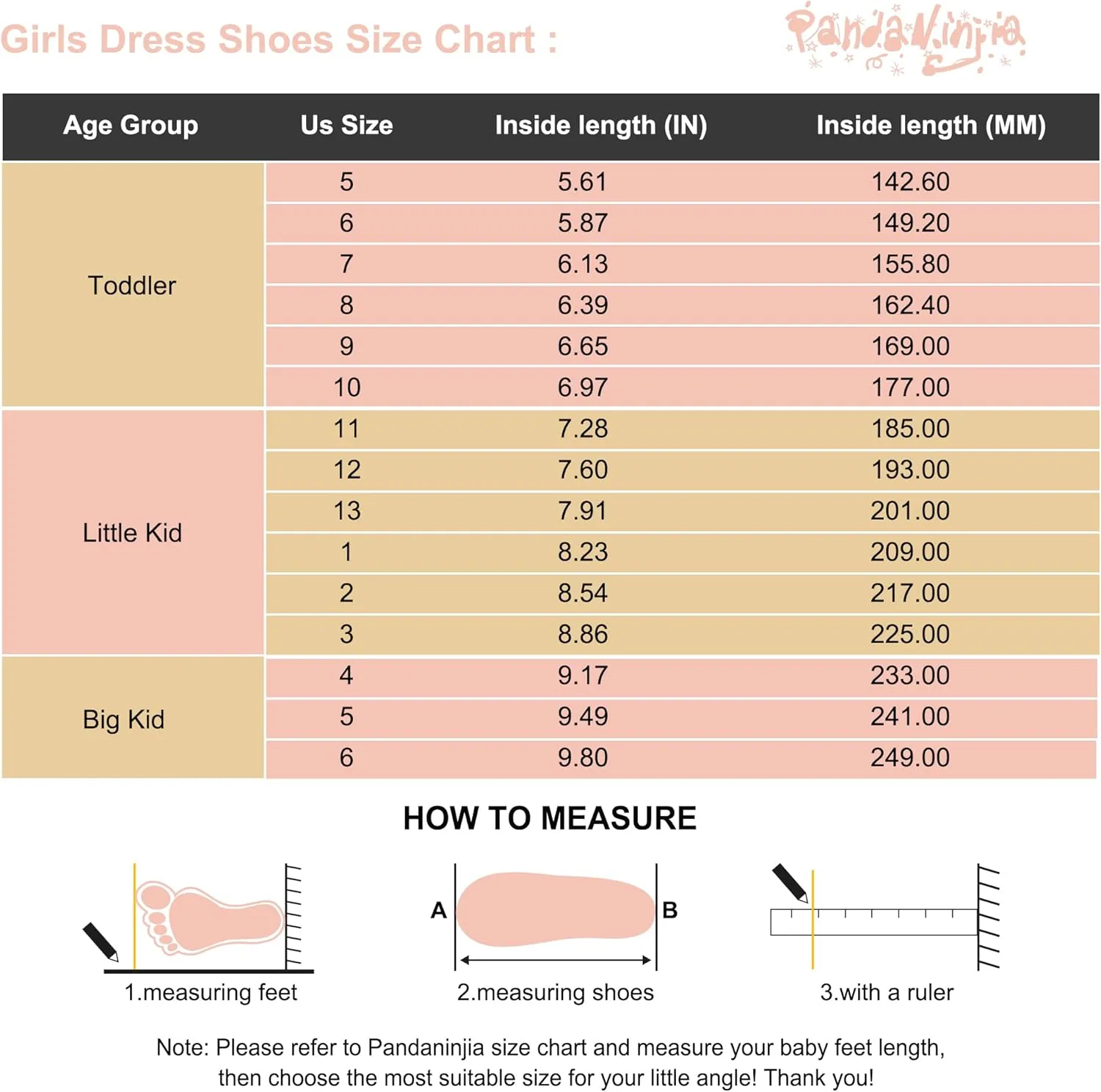 PANDANINJIA Rika Girls Dress Shoes Flower Girl Mary Jane Flats Wedding Party School Shoes for Toddler Little Kid Big Kid