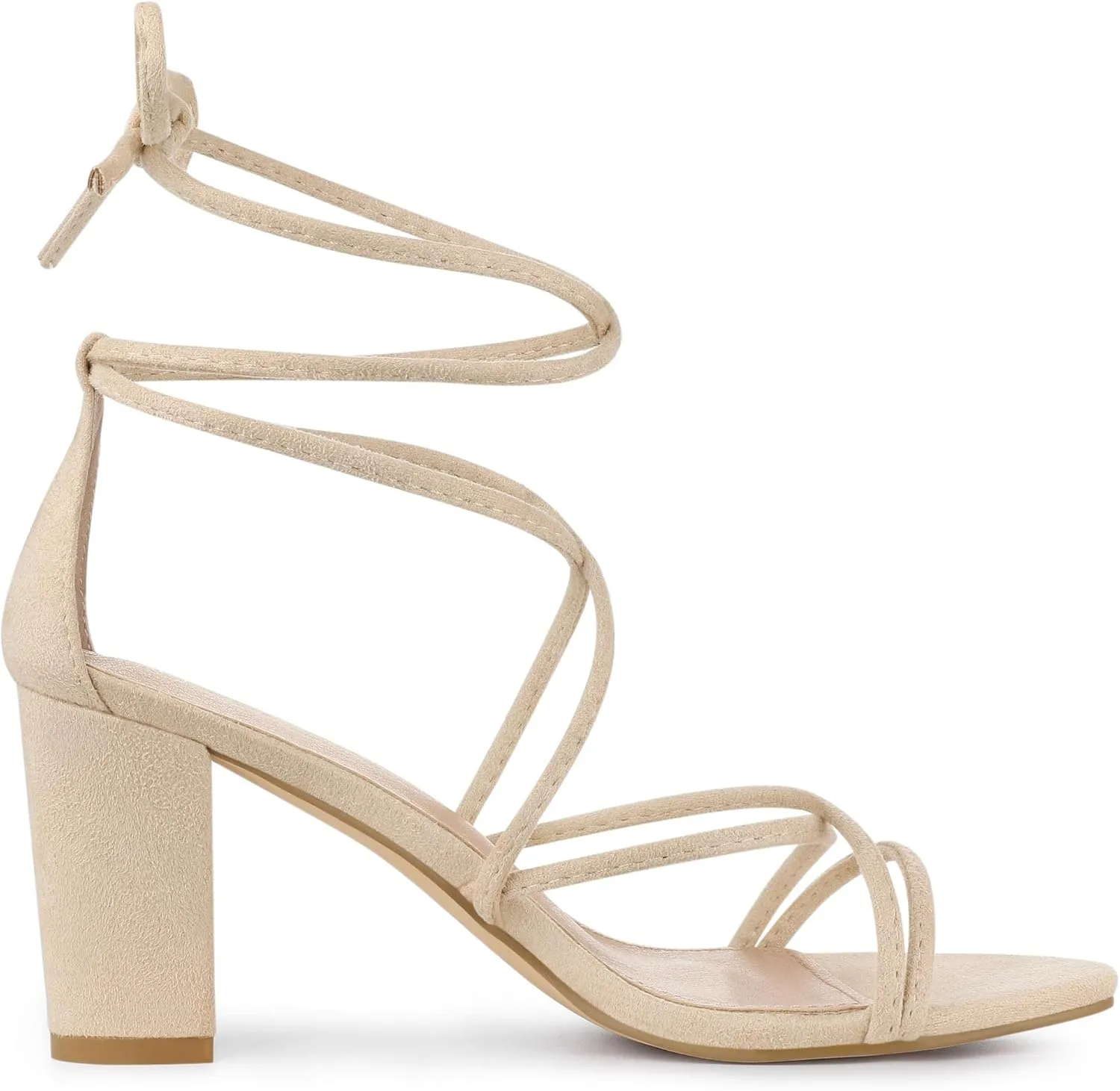 Perphy Lace Up Heels Strappy Chunky Heel Sandals for Women