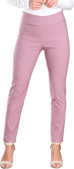 Popana Womens Stretch Pull On Dress Pants Ankle Length Work Casual - Made in USA